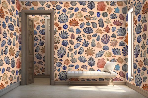 Blue Coral & Peach