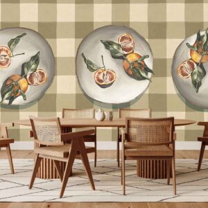 Tarocco Oranges on Gingham