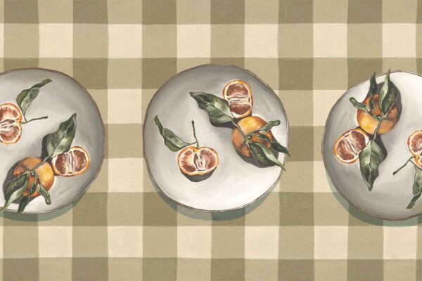 Tarocco Oranges on Gingham - Image 2