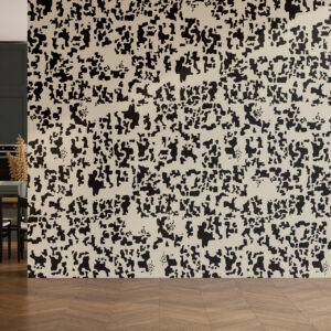 Lichen Mosaic Black on Taupe