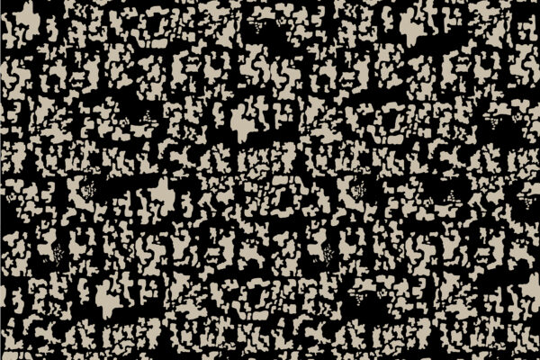 Lichen Mosaic Taupe on Black - Image 2