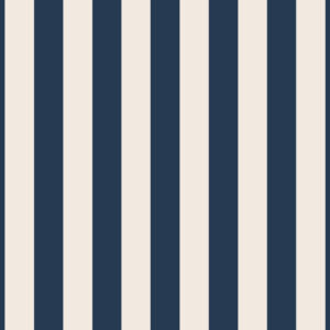 Dark Blue & Cream Stripe