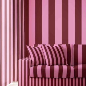 Burgundy & Pink Stripe