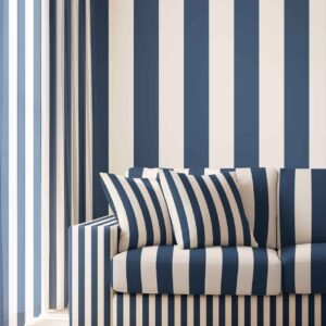 Dark Blue & Cream Stripe