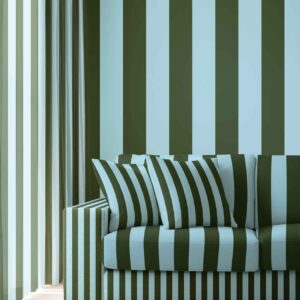 Dark Green & Blue Stripe