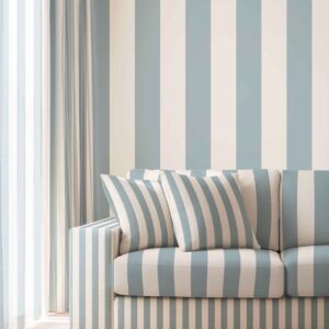 Light Blue & Cream Stripe