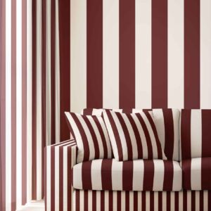 Maroon & Cream Stripe