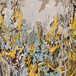 Abstract Fynbos landscape with yellow Leucadendron - 2026